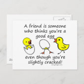 友達とはあなたは良い考え卵を作る人である ポストカード (正面/裏面)