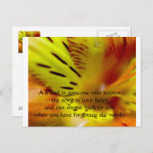 友達とは、（あなたの）息子を知っている人だ ポストカード (正面/裏面)