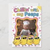 友達とイースターを満喫！かわいいイースターの写真 招待状 (正面)