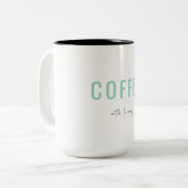 友達とコーヒーを ツートーンマグカップ (正面左)