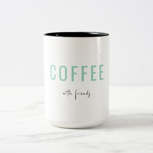 友達とコーヒーを ツートーンマグカップ (中央)