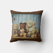 友達とテディパーティー時間 –  クッション (裏面)