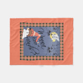 友達とハロウィーンをブーしたい フリースブランケット (正面(横))