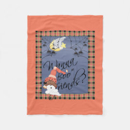 友達とハロウィーンをブーしたい フリースブランケット