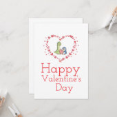 友達とバレンタイン カード (正面/裏面インサイチュ)