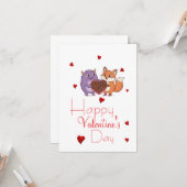 友達とバレンタイン カード (正面/裏面インサイチュ)