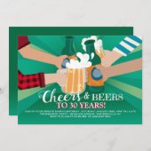 友達とビールの招待状 招待状 (正面/裏面)