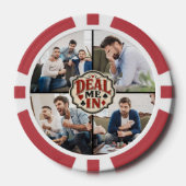 友達とポーカーゲームの夜の写真「Deal me in」 ポーカーチップ (正面)