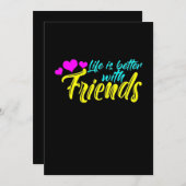 友達と一緒なら人生はもっと楽しい 招待状 (正面/裏面)