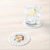 友達と一緒にパイ救済プをもらう友達 ペーパーコースター (インサイチュ)