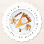 友達と一緒にパイ救済プをもらう友達 ペーパーコースター (正面)