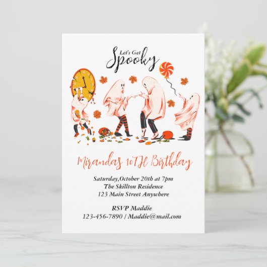 友達と一緒にホラーなパーティーをしよう 招待状 (スタンド正面)