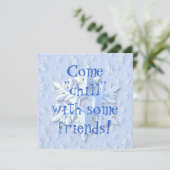 「友達と一緒にリラックスしよう」-パーティーのお誘い 招待状 (スタンド正面)