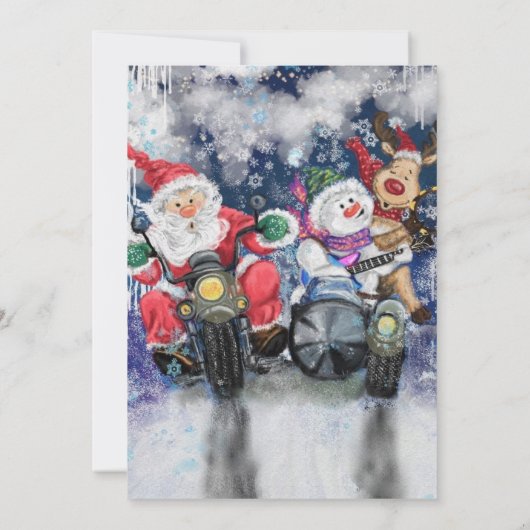 友達と一緒に楽しいクリスマスカーおもしろいド (裏面)