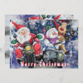 友達と一緒に楽しいクリスマスカーおもしろいド (正面/裏面)