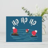 友達と一緒に泳ぐミニマルなワイルド シーズンカード (スタンド正面)