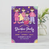 友達と一緒に眠る誕生日パーティー 招待状 (スタンド正面)