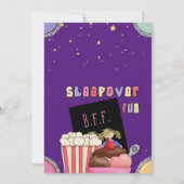 友達と一緒に眠る誕生日パーティー 招待状 (裏面)