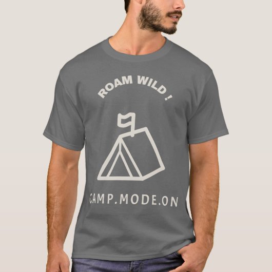 友達と一緒に荒野キャンプ Tシャツ (正面)