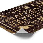 友達と一緒に飲むコーヒー ポスター (角)