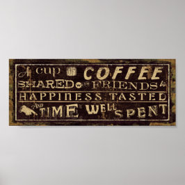 友達と一緒に飲むコーヒー ポスター