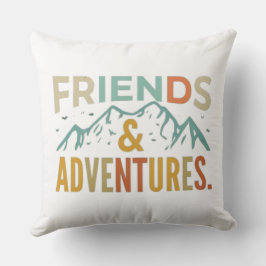 『友達と冒険』数々のカラー クッション