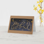 **友達と家族そう**親愛クリスマス応援 カード (黄色い花)