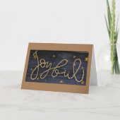 **友達と家族そう**親愛クリスマス応援 カード (正面)