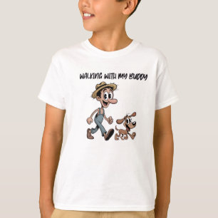 友達と散歩 Tシャツ