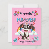 友達と永遠にキュートな子犬のバレンタインカード シーズンカード (正面)