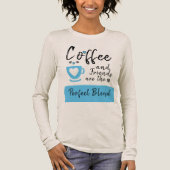 友達と淹れたてのブルーコーヒー トライブレンドTシャツ (正面)