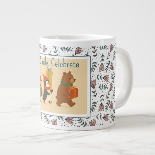 友達と祝のスマイル ジャンボコーヒーマグカップ (正面右)