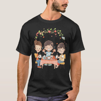 友達と見るお茶会は面白い Tシャツ