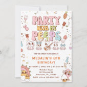 友達と誕生日パーティー 招待状 (正面)