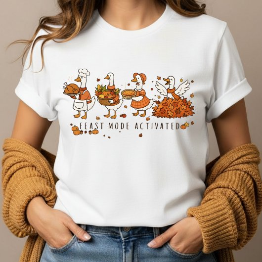 友達と過ごす感謝祭の面白いTシャツ Tシャツ