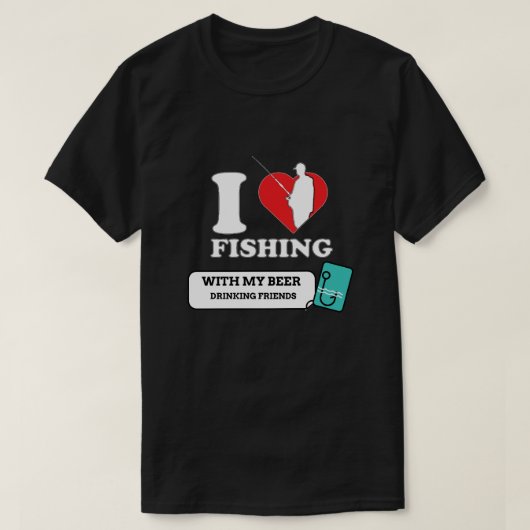 友達と釣り Tシャツ (デザイン正面)