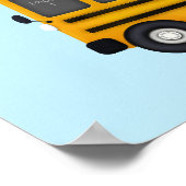 友達と飛んでいるスクールバスカスタム6写真 ポスター (角)