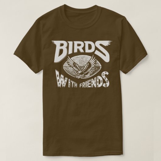 友達と鳥 Tシャツ (デザイン正面)