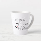 友達にお茶のおもしろいことわざプレゼントをこぼす カフェラテマグ (右アングル)