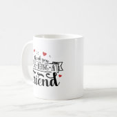 友達になってくれてありがとう コーヒーマグカップ (正面左)