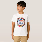 "友達になって、イジメないで" 子供用いじめ防止Tシャツ Tシャツ (正面フル)