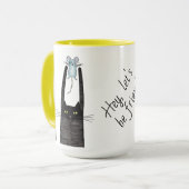 友達になろう、猫好きになろう、猫とネズミのパートナー マグカップ (正面左)