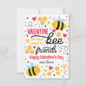 友達に作ってかわいいバレンタイン教室カード 招待状 (正面)