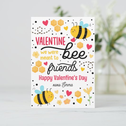 友達に作ってかわいいバレンタイン教室カード 招待状 (スタンド正面)