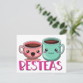 友達に可愛いカード最高のを見せる ポストカード (スタンド正面)