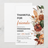 友達に感謝のディナー 招待状 (正面/裏面)