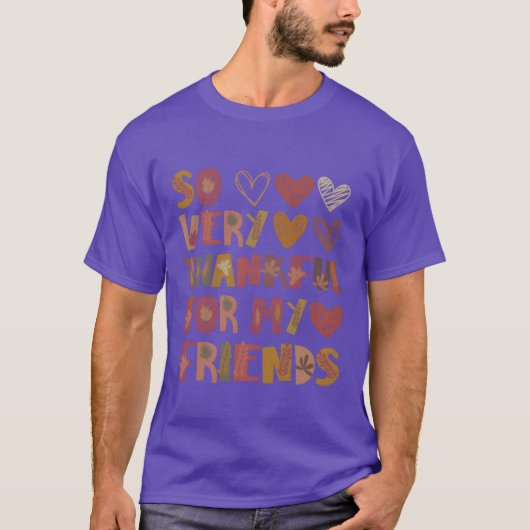 友達に感謝 秋の友情 感謝 Tシャツ (正面)