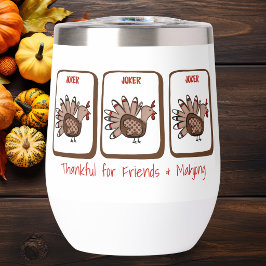 友達に感謝 Friendsgiving ターキー 麻雀デザイン