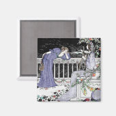 友達に歌っている女性 マグネット (正面/裏面)