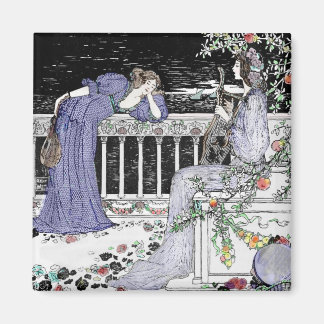 友達に歌っている女性 マグネット